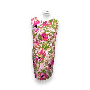 Kim Rogers Women’s Sleeveless Sheath Dress Floral Party Casual Cotton Stretch 16